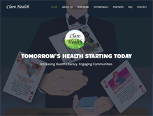 Tablet Screenshot of clarohealth.com